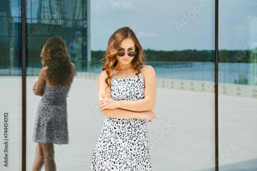 Portrait of offended woman with pouted lips