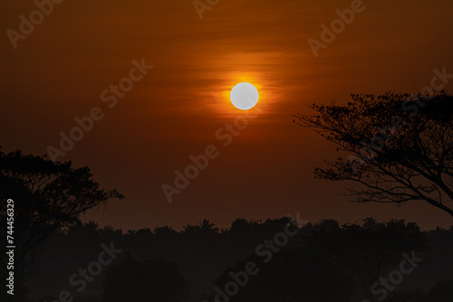 Photography A Beautiful sunset landscape in the late winter in south india