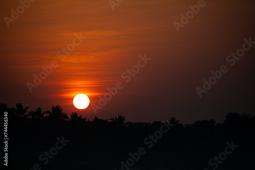 Photography A Beautiful sunset landscape in the late winter in south india