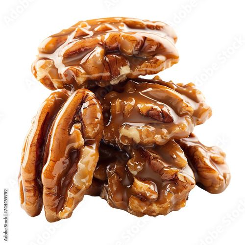 Pecan Pralines, transparent background, isolated image, generative AI