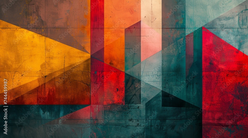 Fototapeta premium Navigate through a gallery of abstract and geometric backgrounds, where each texture tells a story of innovation and design
