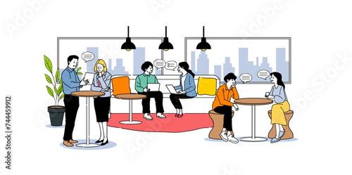 人物おしゃれイラスト素材	