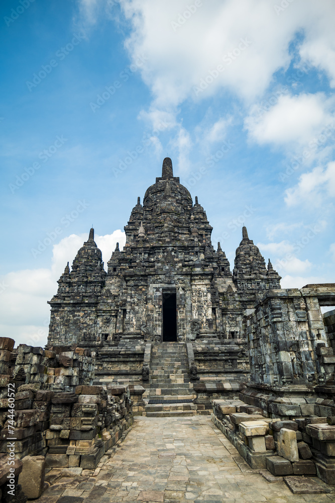 Sewu temple at Prambanan archaeology site in Yogyakarta, Indonesia. Candi Sewu is the second largest Buddhist temple complex in Indonesia Sewu temple at Prambanan archaeology site in Yogyakarta, Indonesia. Candi Sewu is the second largest Buddhist temple complex in Indonesia