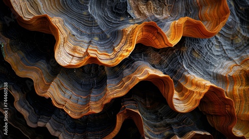 Unveil the hidden rhythms of nature's textures, where abstract forms and colors converge to create a visual symphony