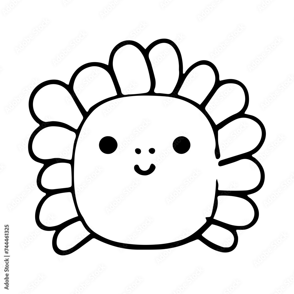 Obraz premium simple cute creatures doodles vector animal cartoon hand drawn art toy outline funny alien