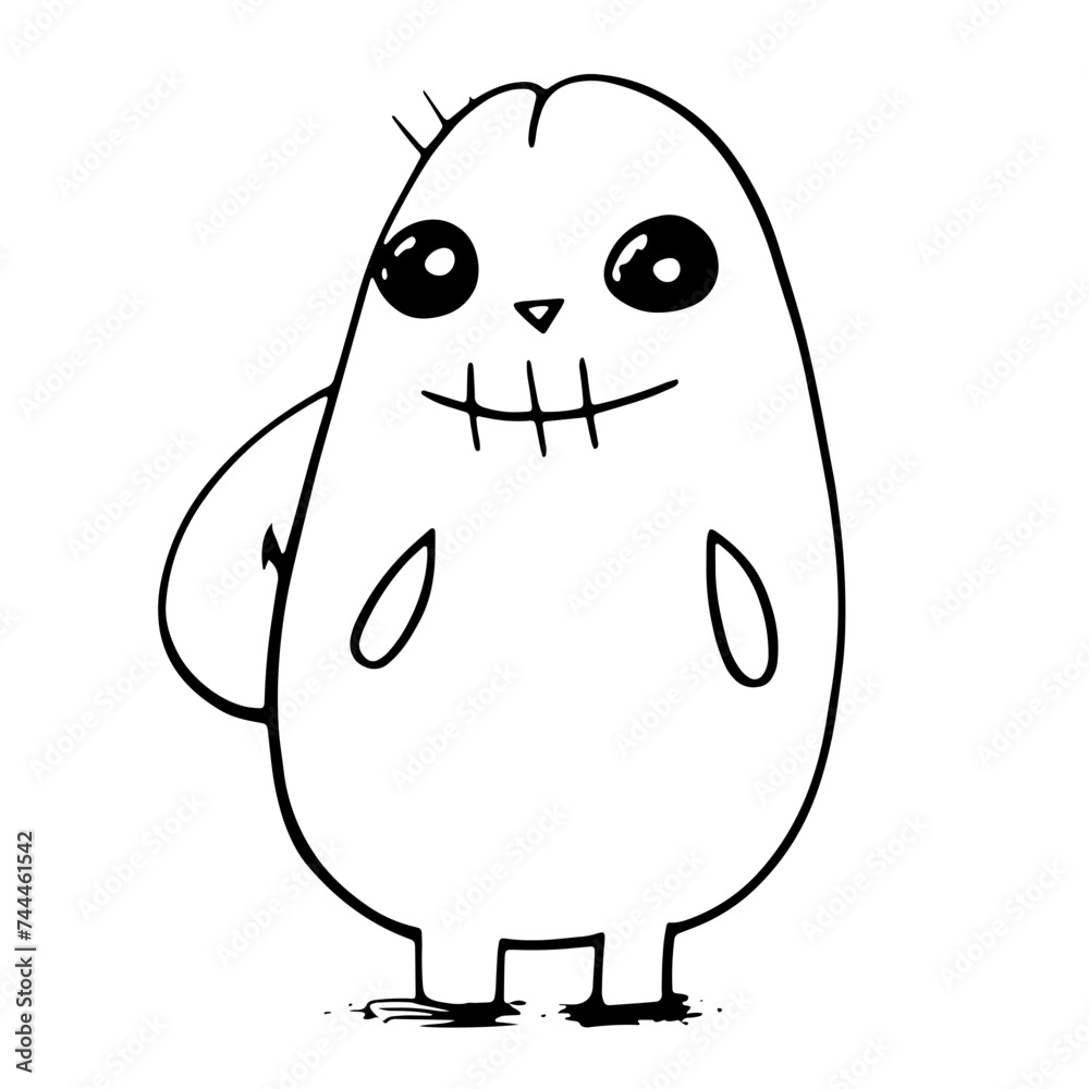 simple cute creatures doodles vector animal cartoon hand drawn art toy outline funny alien simple cute creatures doodles vector animal cartoon hand drawn art toy outline funny alien