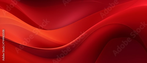 Vibrant Red Abstract Background with Flowing Waves - Dynamic Artistic Design