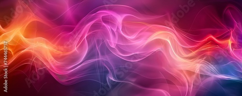 Abstract Multicolored Energy Flow Background with Pink, Violet, Orange Mixing Colors