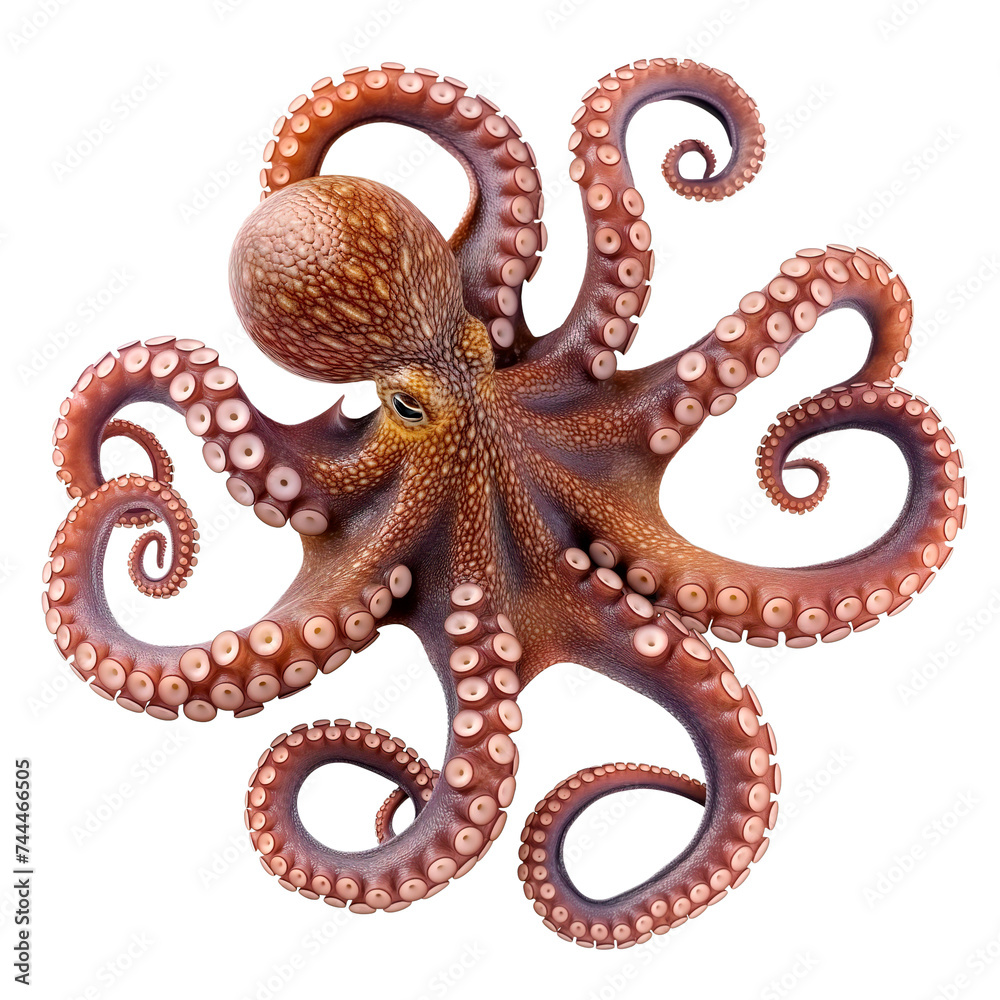 Obraz premium Octopus. Isolated on a transparent background.