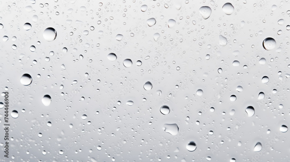 Atmospheric background with water droplets. Monochrome. The texture of water on a gray background.