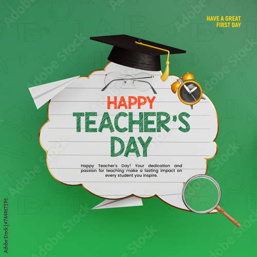 Happy Teacher's Day card wi...