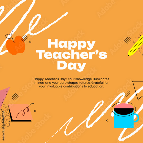 Happy Teacher's Day card wi...