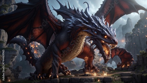 a screenshot of a dragon in a video game © Rifat