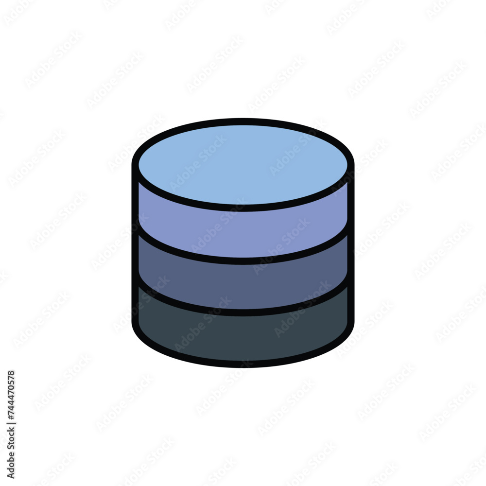 database icon vector template simple and clean