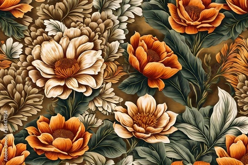 seamless pattern with flowers