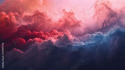 青と赤の雲の流れ,Generative AI 