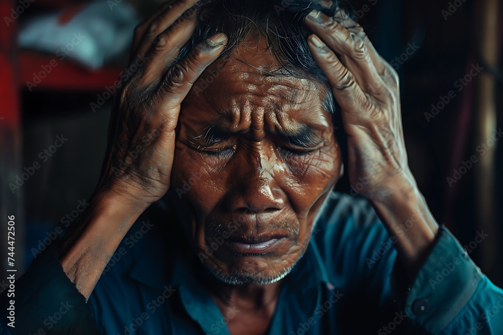 a man has a headache a man has a headache