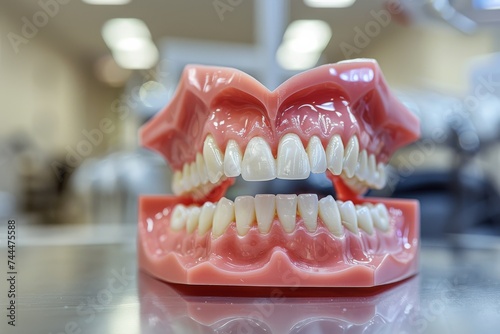 Plastic Model of a Mouth With Teeth