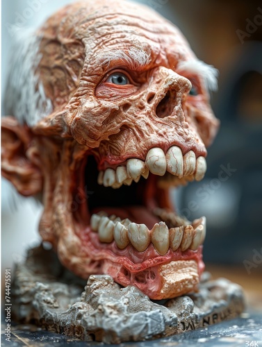 Close Up of Fake Human Head With Teeth © hakule
