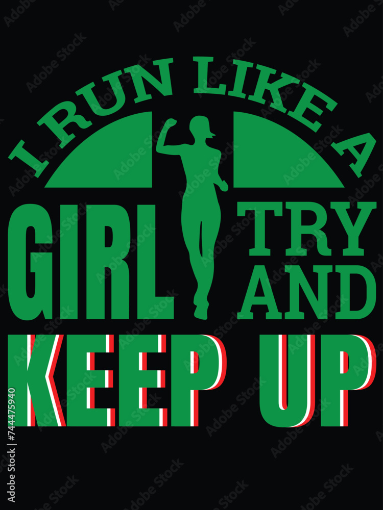 Fototapeta premium Running T-shirt Design