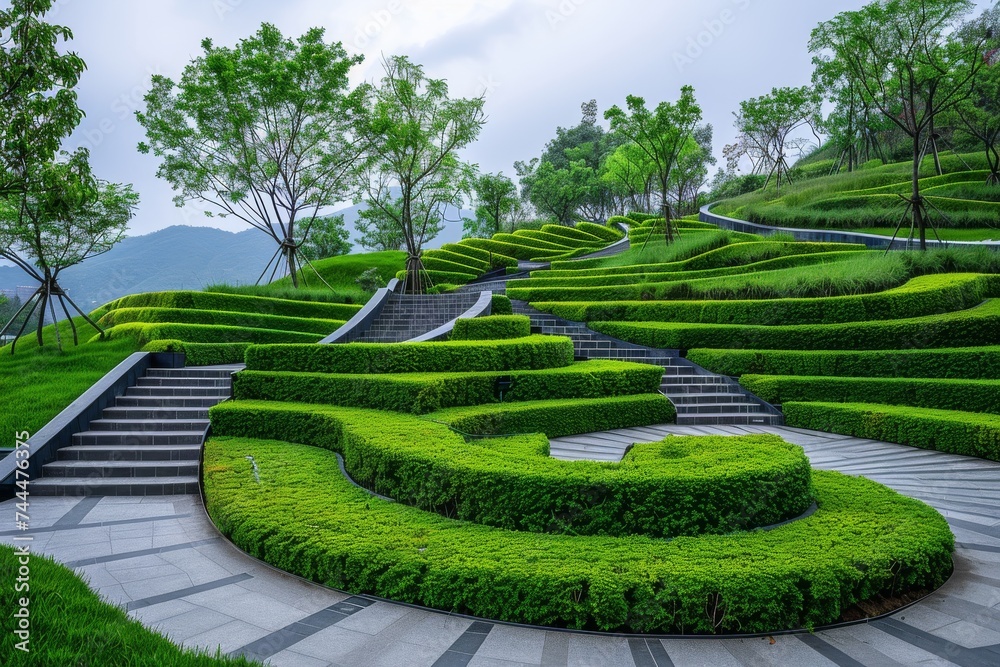 Lush Green Garden With Abundant Plant Life Lush Green Garden With Abundant Plant Life