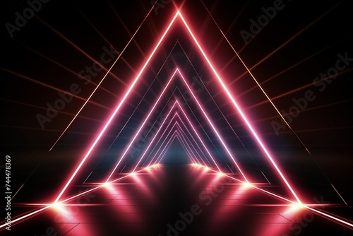 Abstract pink neon light background
