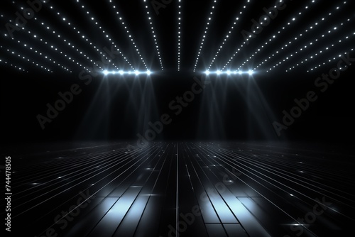 empty stage with spotlights. Presentation concept