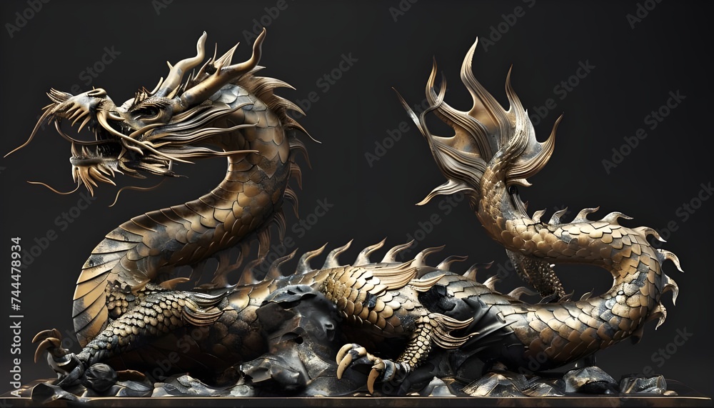 Fototapeta premium Illustration about dragons