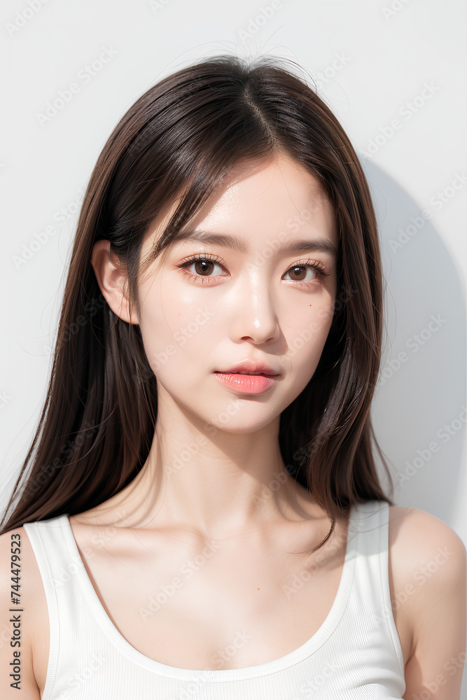 Gorgeous Young Female Model - Fashion or Cosmetics Model - Beauty with Perfect Fine Features - Beautiful Smooth Hair Gorgeous Young Female Model - Fashion or Cosmetics Model - Beauty with Perfect Fine Features - Beautiful Smooth Hair