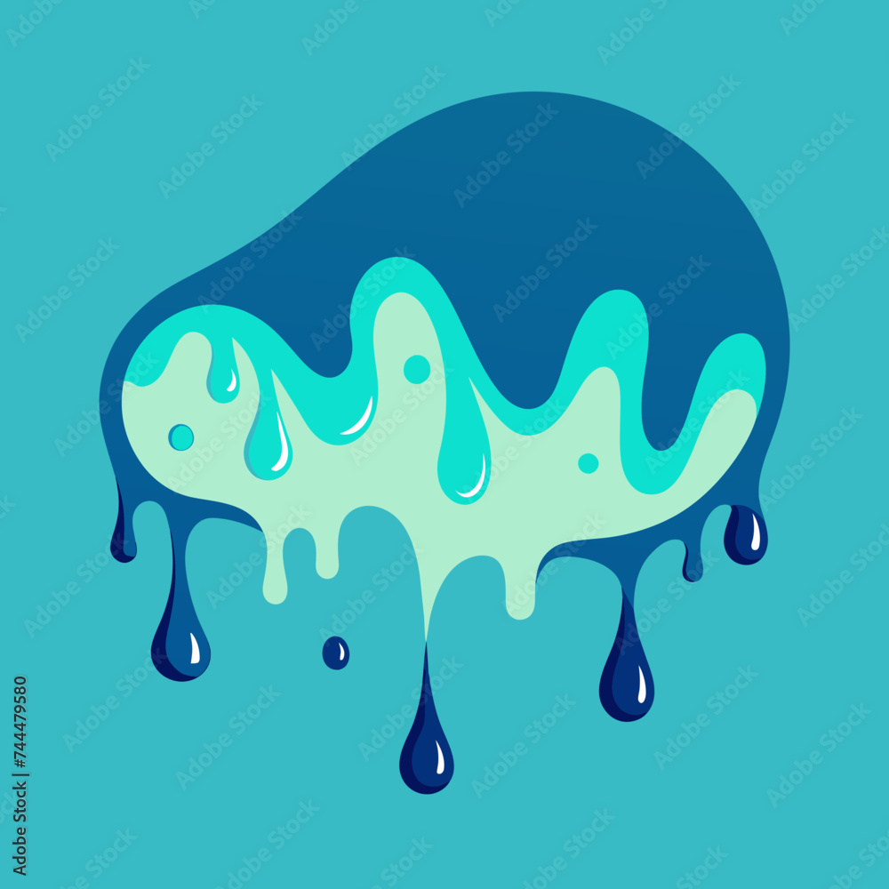 Creative Cool Water Shape: Minimalist Melting Brand Sign Theme for Print on Demand Design Creative Cool Water Shape: Minimalist Melting Brand Sign Theme for Print on Demand Design