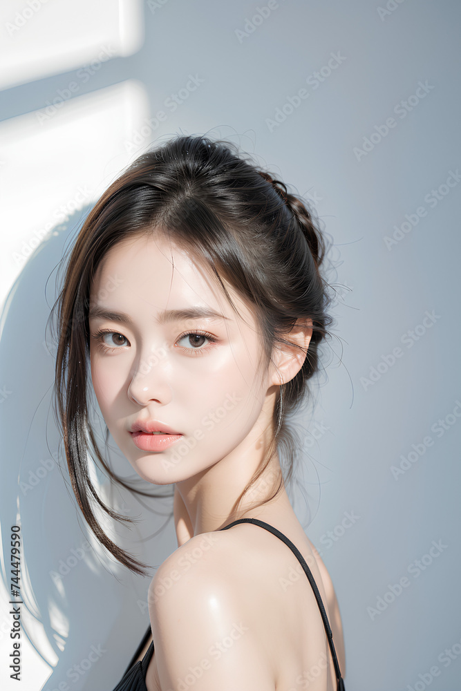 Gorgeous Young Female Model - Fashion or Cosmetics Model - Beauty with Perfect Fine Features - Beautiful Smooth Hair Gorgeous Young Female Model - Fashion or Cosmetics Model - Beauty with Perfect Fine Features - Beautiful Smooth Hair