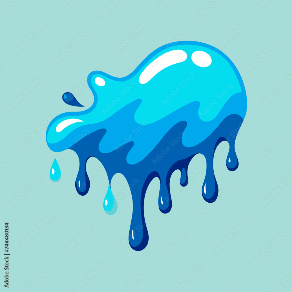 Creative Cool Water Shape: Minimalist Melting Brand Sign Theme for Print on Demand Design Creative Cool Water Shape: Minimalist Melting Brand Sign Theme for Print on Demand Design