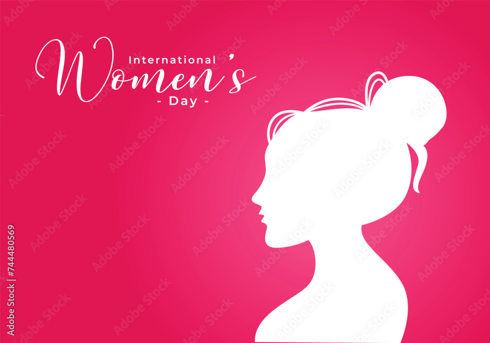 silhouette of a woman. international womon day.