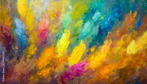 background of abstract art. canvas painting with oil. vibrant  multicolored texture
