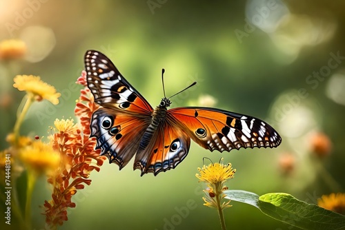 butterfly on a flower © farzana