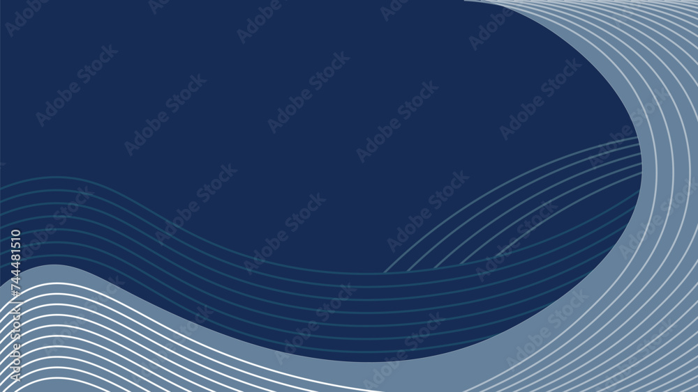 Abstract blue background under water curve wave, Japanese design Abstract blue background under water curve wave, Japanese design