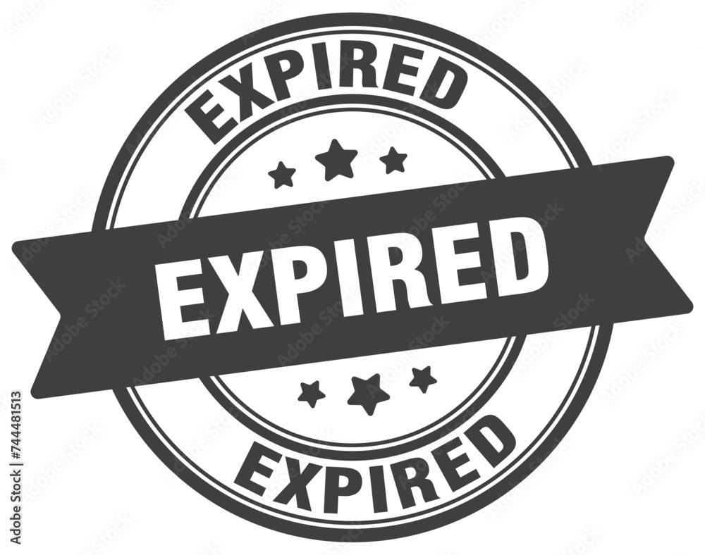Obraz premium expired stamp. expired label on transparent background. round sign