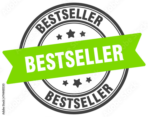 bestseller stamp. bestseller label on transparent background. round sign