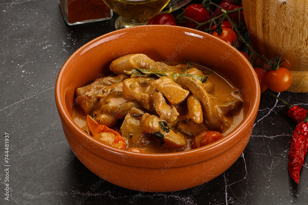 Thai Tom yum soup with chicken Thai Tom yum soup with chicken
