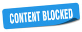 content blocked sticker. content blocked label