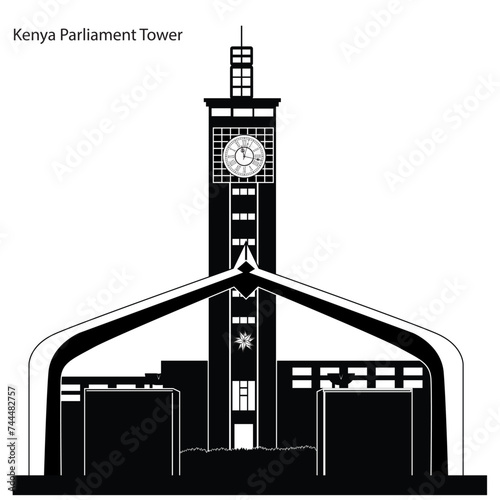 Explore Kenya's skyline with editable vector silhouettes capturing iconic and tallest buildings. Perfect for designers, presentations, and projects celebrating Kenya's architectural marvels