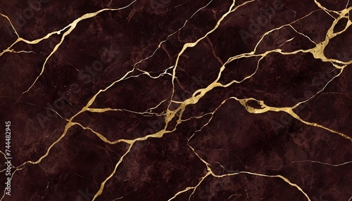 Brown marble with gold veins texture