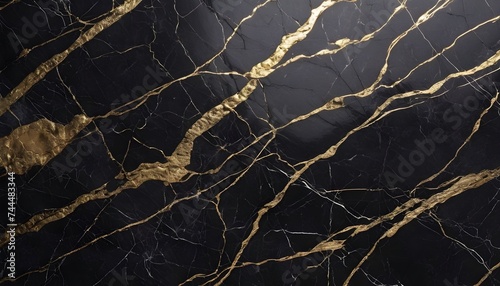 Balck and gold marble tile texture  polished