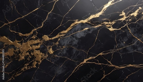 Balck and gold marble tile texture  polished