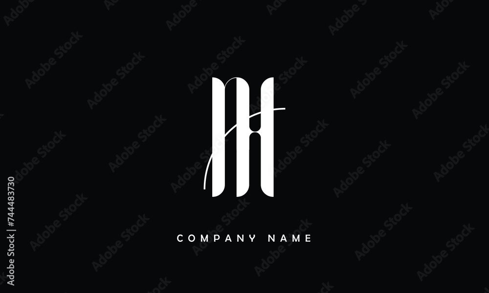 NH, HN, N, H Abstract Letters Logo Monogram NH, HN, N, H Abstract Letters Logo Monogram