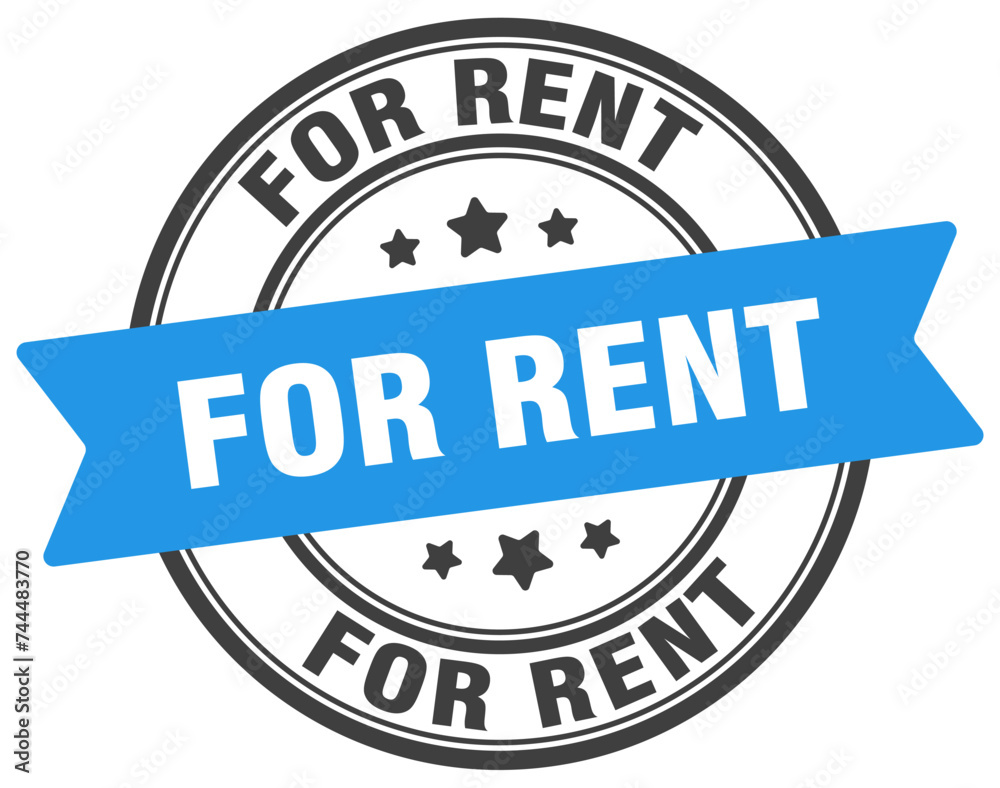 for rent stamp. for rent label on transparent background. round sign for rent stamp. for rent label on transparent background. round sign
