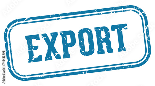 export stamp. export rectangular stamp on white background