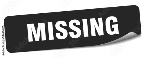 missing sticker. missing label