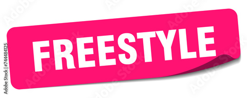 freestyle sticker. freestyle label