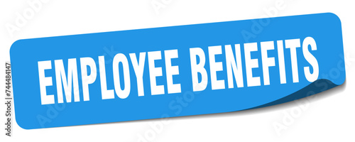 employee benefits sticker. employee benefits label